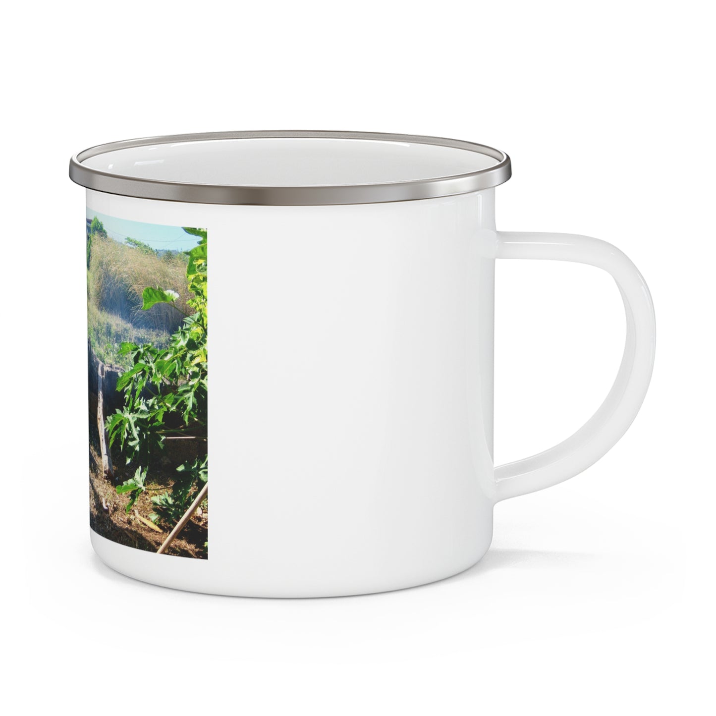 Enamel Mug - Image of Jamaica Rural Outdoor Cooking