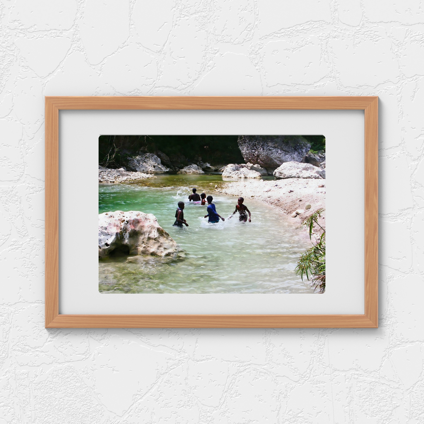 Splash Party - Children at Play in the River in Rural Jamaica