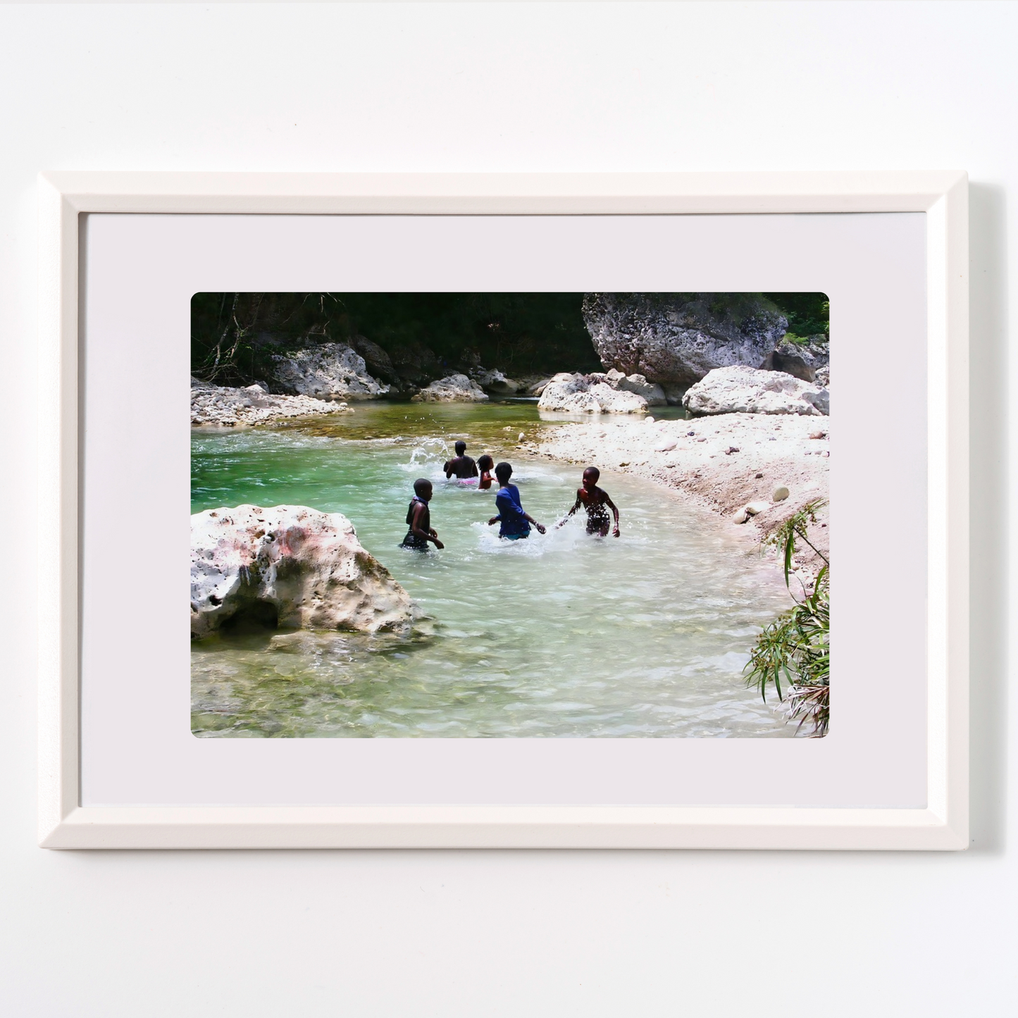 Splash Party - Children at Play in the River in Rural Jamaica