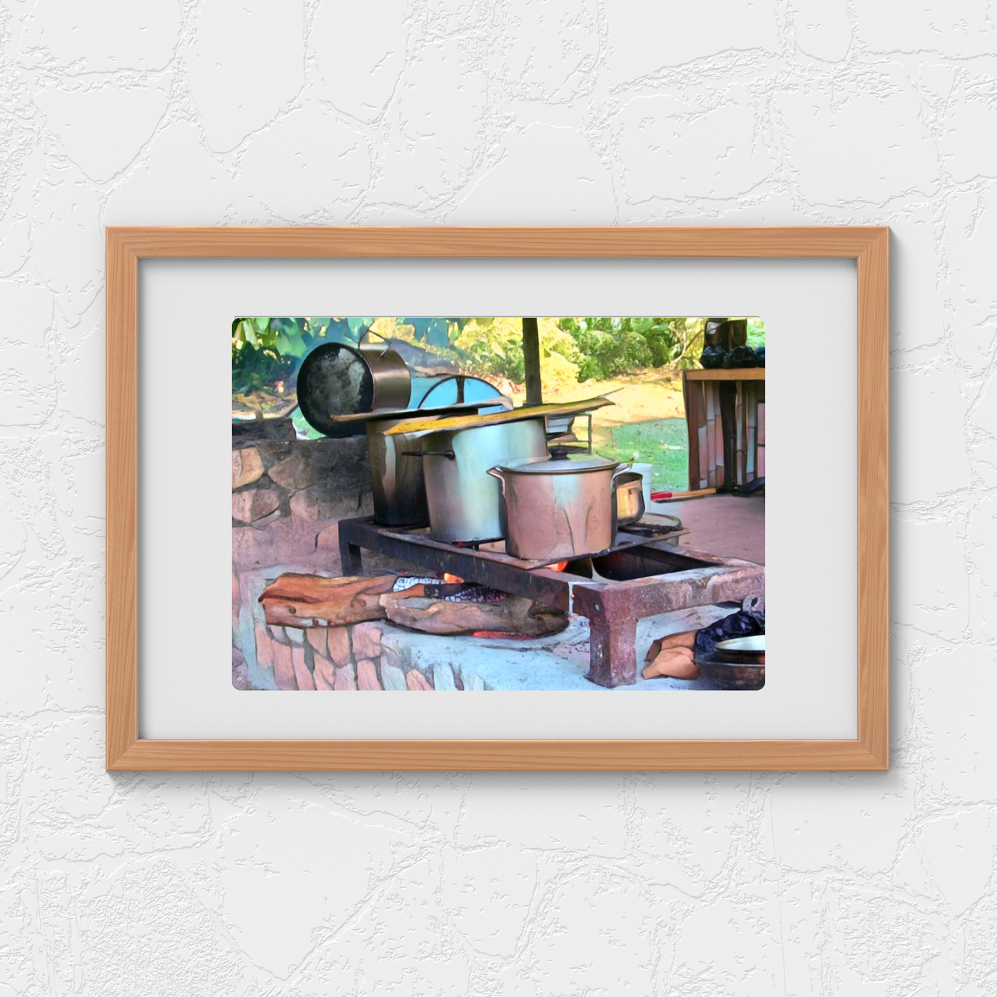 Rural Cooking - Flavors of Tradition: Image of Outdoor Cooking in Rural Jamaica"