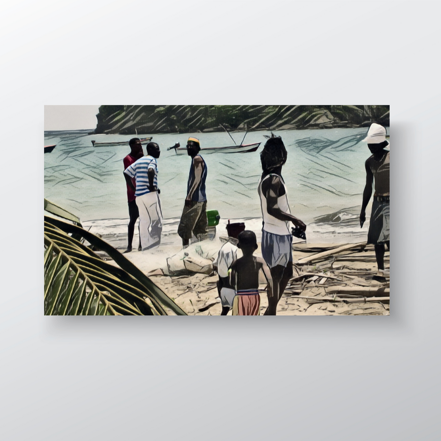 Fishermen on Beach in Rural Jamaica