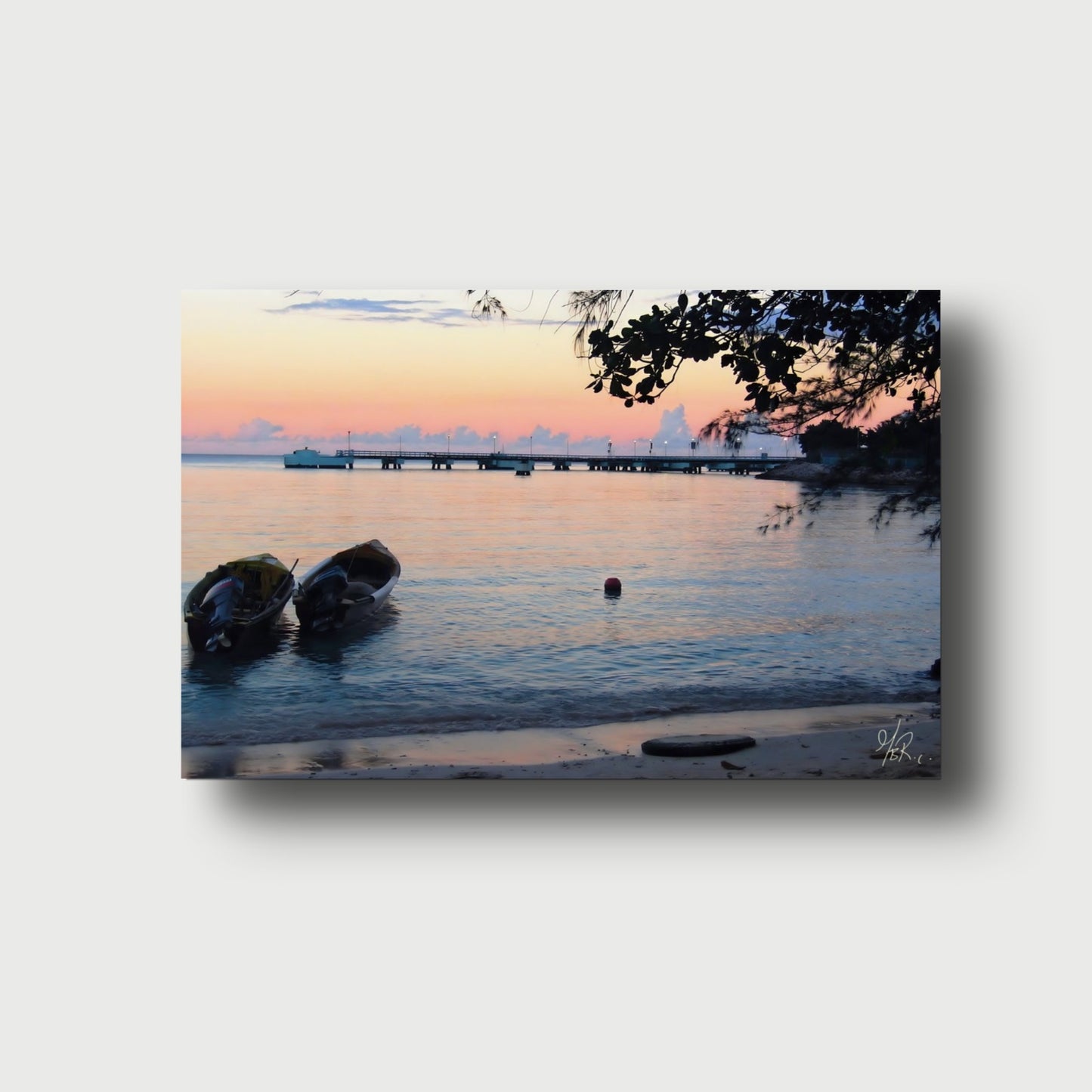 Sunset on Fishing Beach in Jamaica